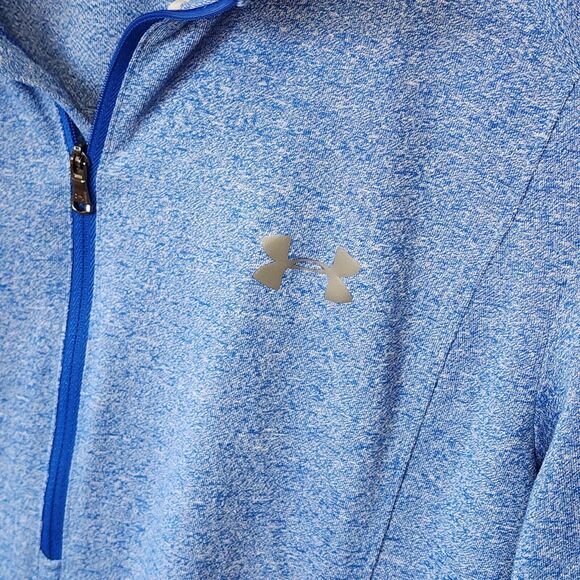 Under Armour Women's Blue Threadborne Heat Gear Loose1/2 Zip Pullover Medium - Picture 3 of 6
